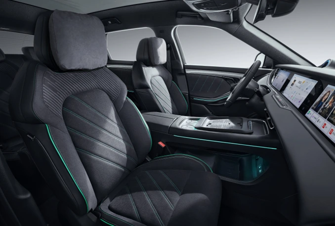 Black Interior + Green Stitching